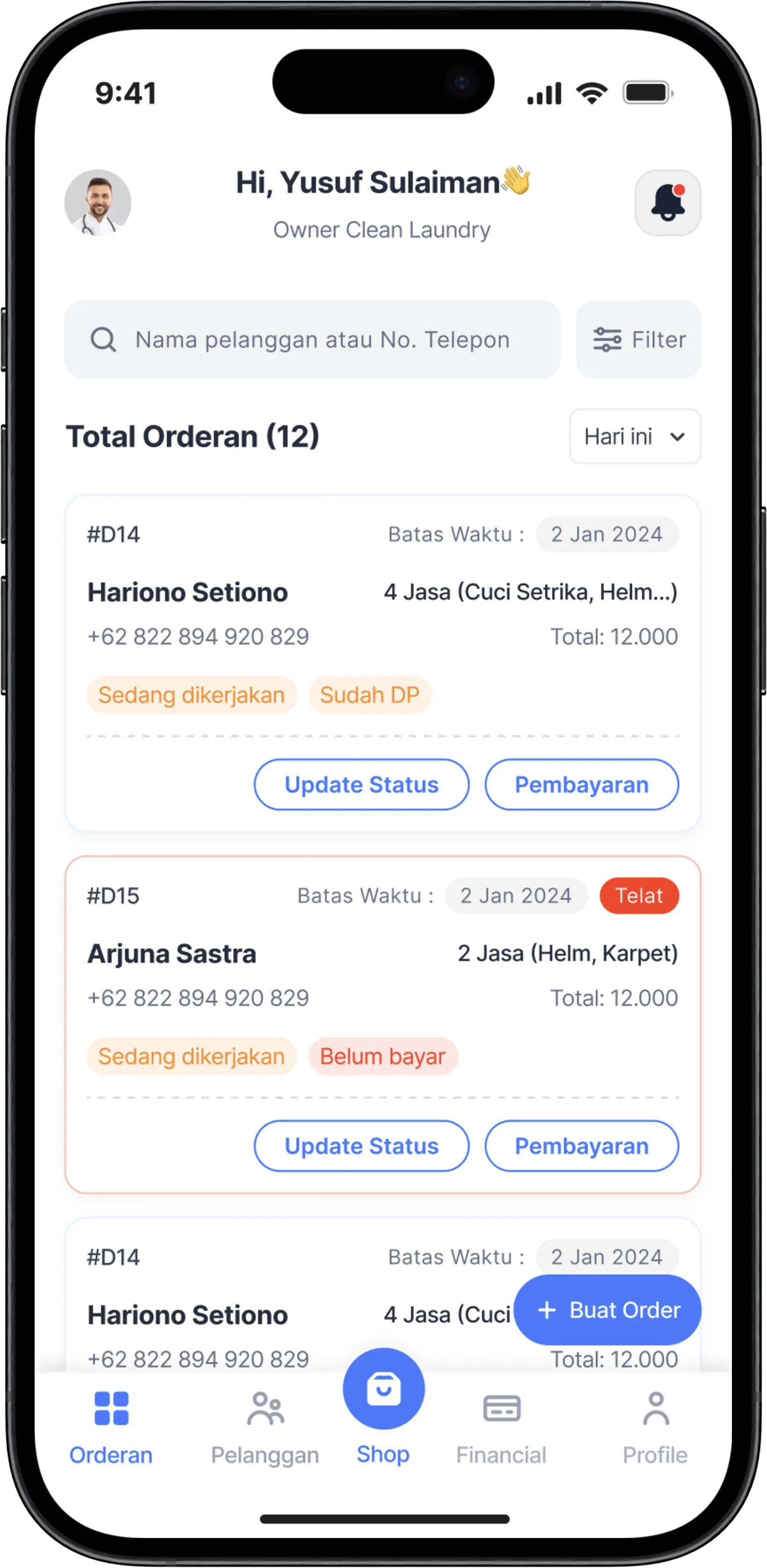 Kelola pesanan